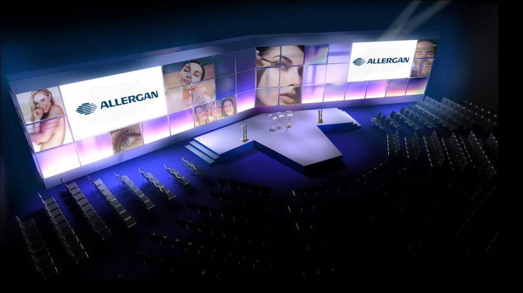 Conference set design with sound, lighting, video, production